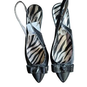 New Anne Klein Black Slingback, 7.5
